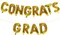 16 Inch Gold Congrats Grad Banner Balloons, Gold Congrats Grad Letters Sign, Graduation Decorations 2026 for Graduation Party Decorations 2026